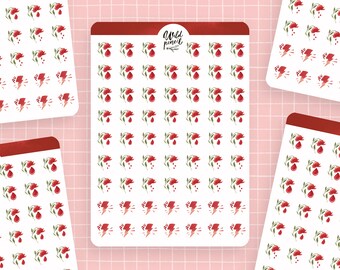 Aufkleber Planer Menstruation | Papier StickerBogen, niedliche Sticker, Planer Sticker, Bullet Journal Sticker, Tagebuch Sticker, Frauen