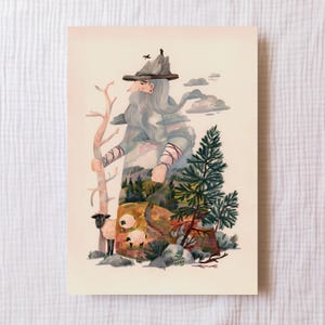 Art Print — Lord Of The Forest | landscape art print, watercolor painting, gallery wall art, home decor, A4 print, nursery art print