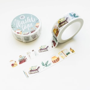 Bibliotheek met washitape | papieren washi-tape, schattige washi-tape, plakband, Bullet Journal, plakboek, knutseltape