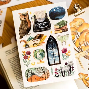 Postcard Dark Academia | A6 post card, mini art print, postkarten, landscape post card, snail mail, cottagecore art print