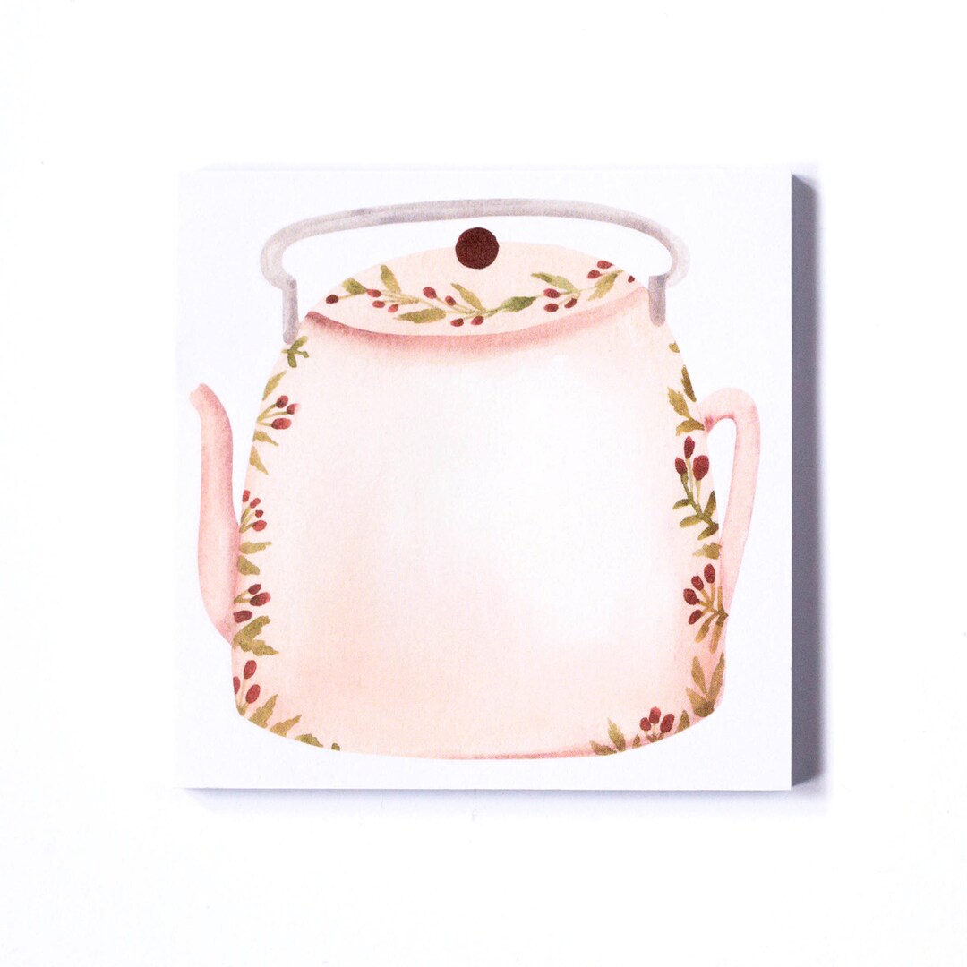 Sticky Notes Teapot Cute Note Pad Illustrated Stationery Etsy