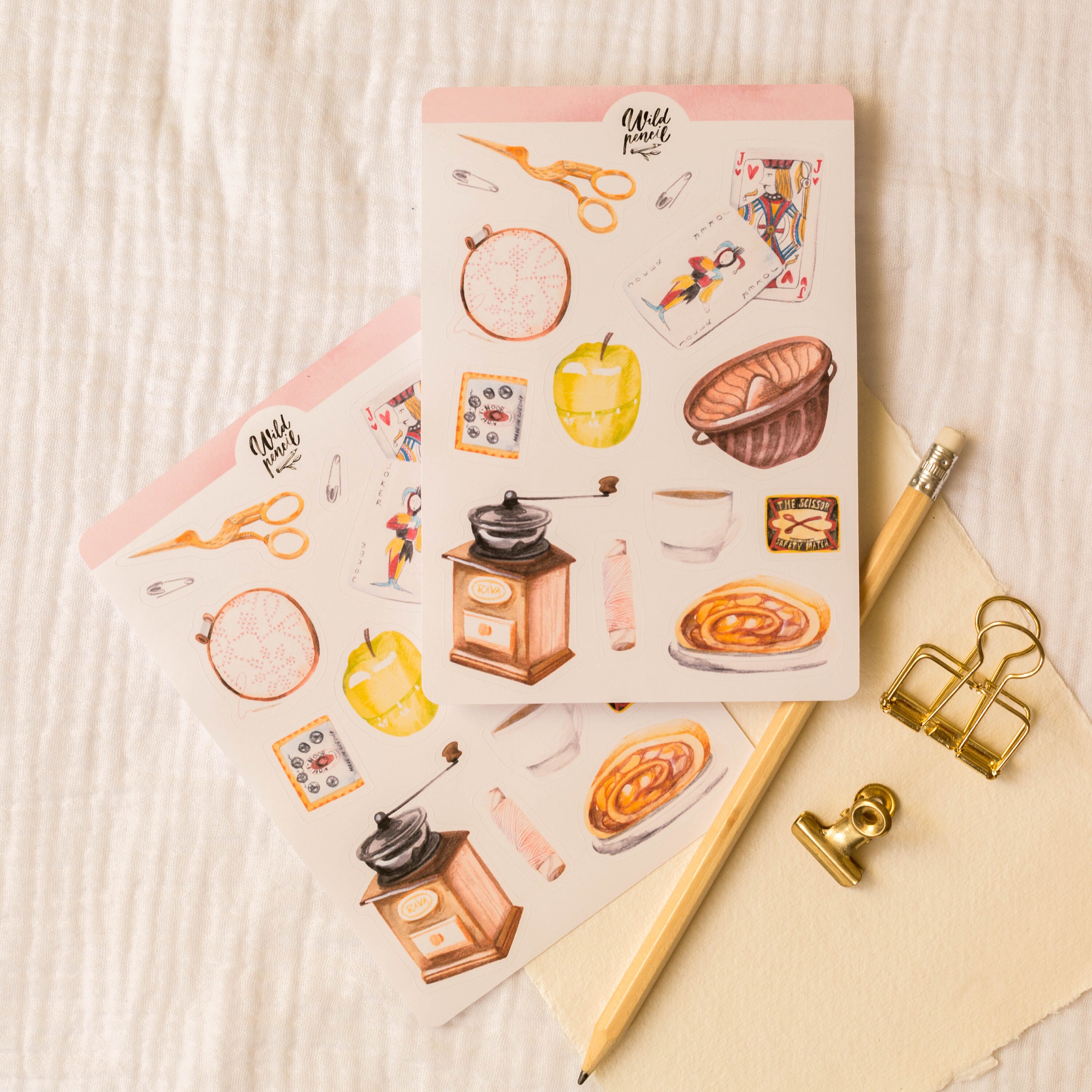 Sticker Sheet Vintage | Paper Sticker Sheet, Cute Stickers, Planner ...
