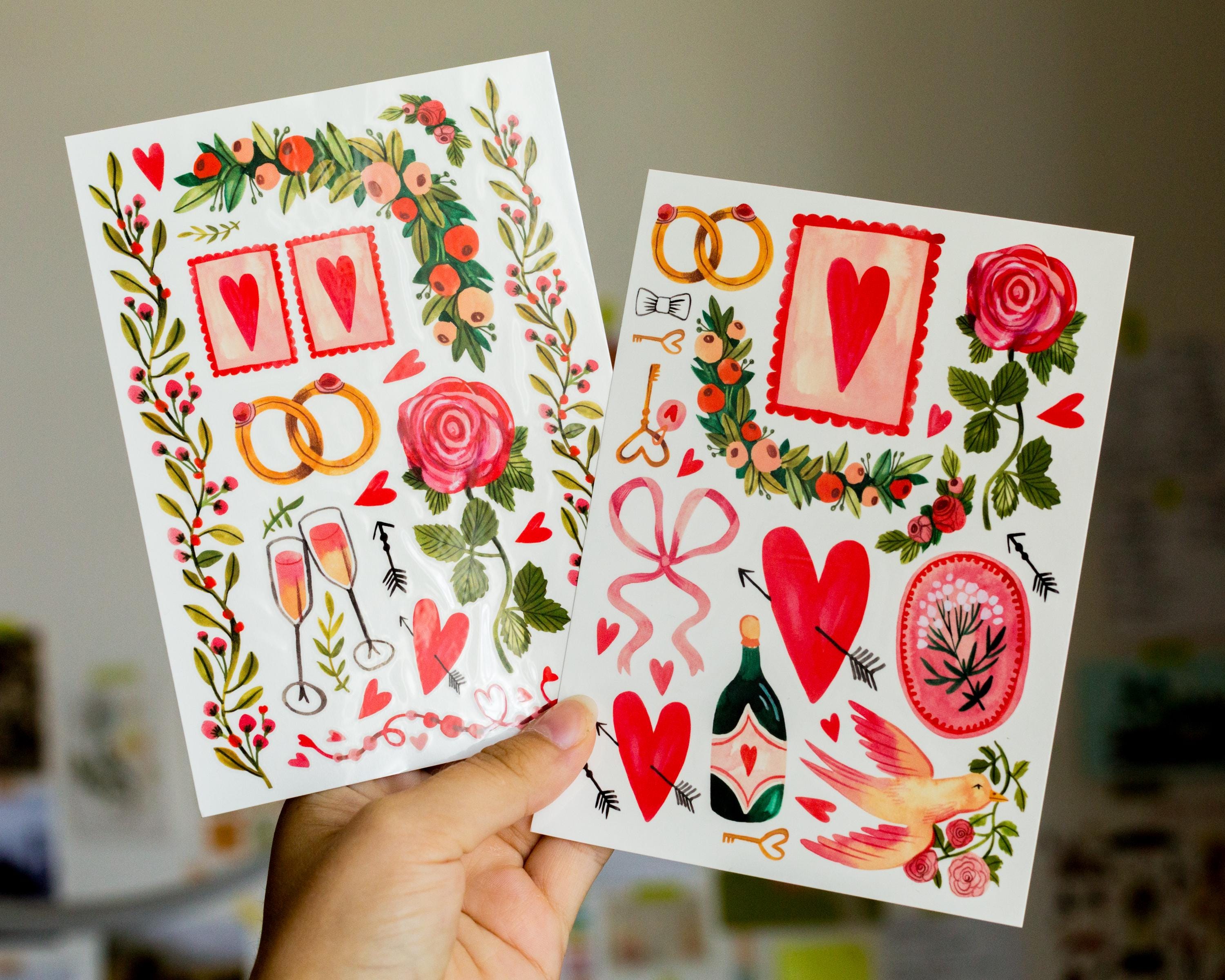 Temporary Tattoo Sheets Wedding | A6 temporary tattoo, bachelor's party tattoo transfers, St. Valentine's, love kids body stickers