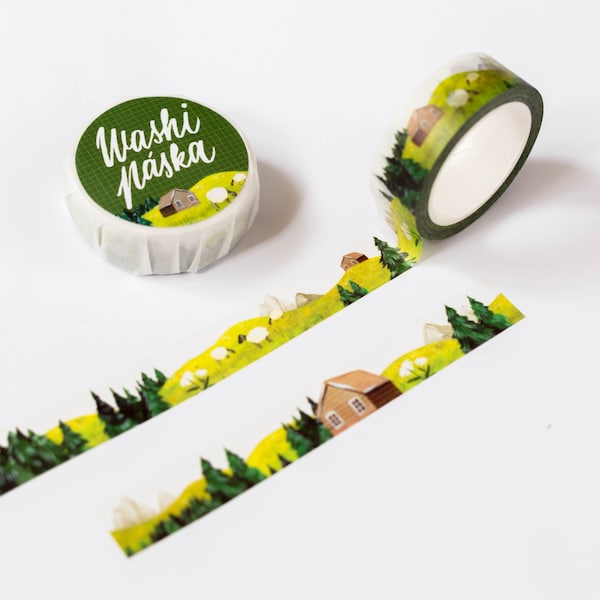 Washi tape Mountains | paper washi tape, cute washi tape, masking tape, bullet journal, scrapbook, crafting tape, natural