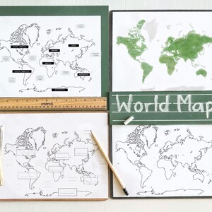 World Map Art {Continents & Oceans test}