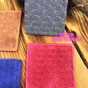 Geometric Rubber Texture Mat: Polymer Clay Jewelry (51mm)