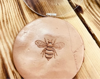 Honey Bee Texture Mat: Acrylic Clay Debossing Stamp, Ceramic Supplies