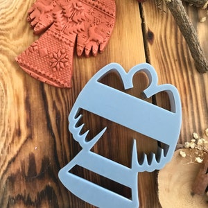 Large Angel Polymer Clay & Cookie Cutter – 11x8cm | Big Fondant Cutter for Jewelry And Baking | 3D Printed Resin Mold | Clay Tools