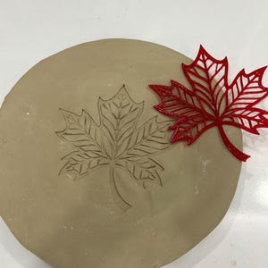 Flexstamp™ Flexible Clay Stamp – Plane Tree Leaf Pattern– Deep Detail Texture Tool