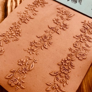 Floral Border Rubber Texture Mat 1010CmPolymer Clay ToolsEarring MakingHand RollerClay Texture ToolJewellery Tools zdjęcie 10