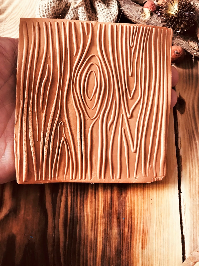 Wood Grain Texture Mat Polymer Clay Debossing Stamp Acrylic Etsy