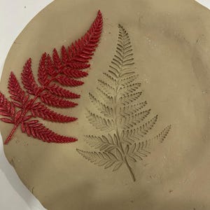 Flexstamp™ Flexible Clay Stamp – Fern Pattern– Deep Detail Texture Tool