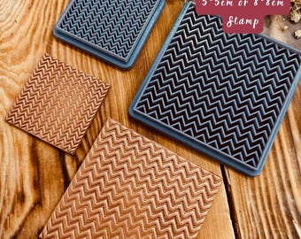 Zigzag Pattern Clay Stamp: 3D Printed Texture for Pottery, Polymer Clay