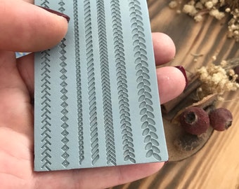 7 Border Rubber Texture Mat: Polymer Clay & Jewelry Making