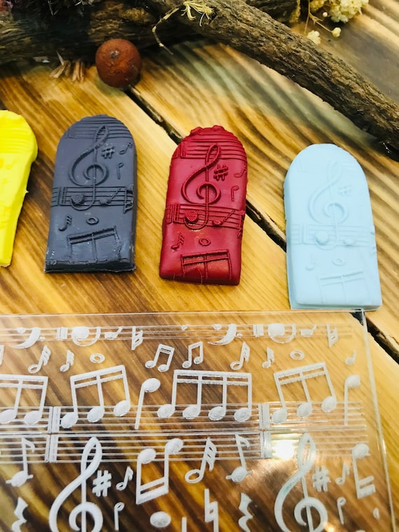 Music Note Texture Mat: Acrylic Clay Impression Sheet, Ceramic Pattern