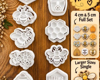 Bee Stamp & Cutter Collection – 9 Sweet Honey-Inspired Designs