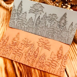 Forest Landscape Rubber Texture MatPolymer Clay ToolsEarring MakingHand RollerClay Texture ToolJewellery Tools For Metal Clay image 7