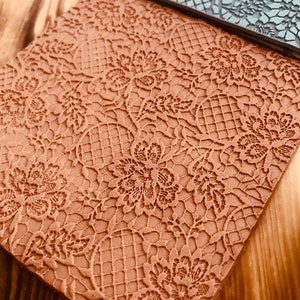 Lace Rubber Texture Mat: Polymer Clay, Earring Making Tool (10x10cm)