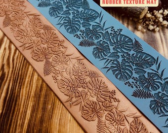 Tropical Monstera Leaf Rubber Texture Mat: Polymer Clay Jewelry Tool