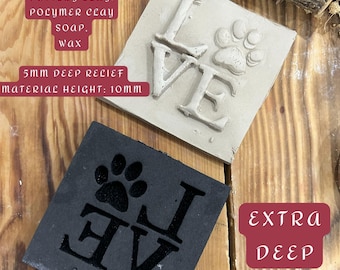 LOVE Extra Deep Flexible Texture Mat – EVA Embossing Plate (5mm Relief)