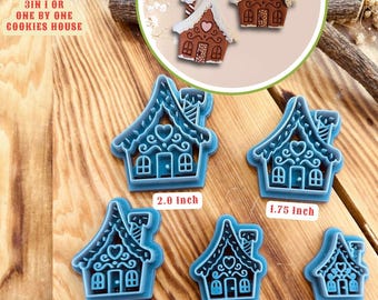 Cookie House Cutter Set: Resin Clay Stamp, Soap Stamp