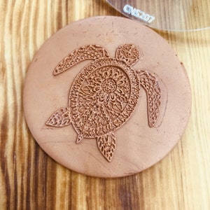 Mandala Turtle Texture Matta: Akryllera Debossing Stämpel