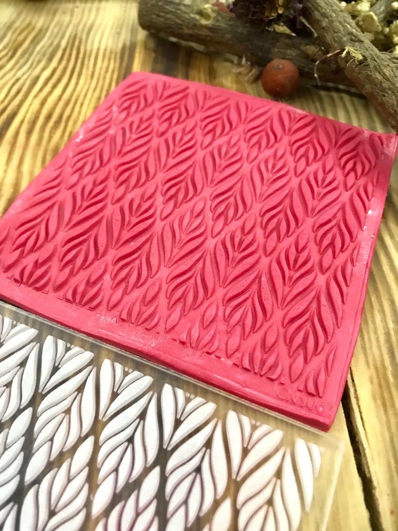 Acrylic Barok Pattern Texture Mat, Texture Sheet for Polymer Clay and