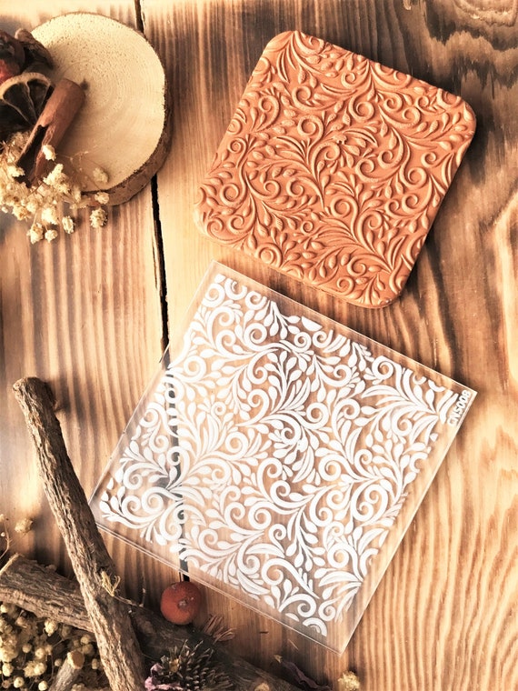 Vintage Texture Mold – Classic Ornamental Pattern for Polymer Clay