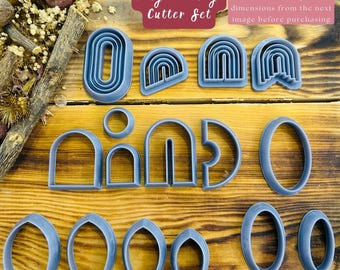 16-Piece Basic Shapes Polymer Clay Cutter Set