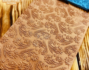 Floral Embossed Rubber Texture Mat for Polymer Clay (10x14cm)