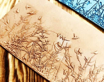 Bird Meadow Rubber Texture Mat: Polymer Clay & Metal Clay Tool (7x14.5cm)