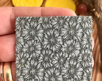 Sunflower/Daisy Pattern Rubber Texture Mat⎥Polymer Clay Tools⎥Earring Making⎥Hand Roller⎥Clay Texture Tool⎥Jewellery Tools