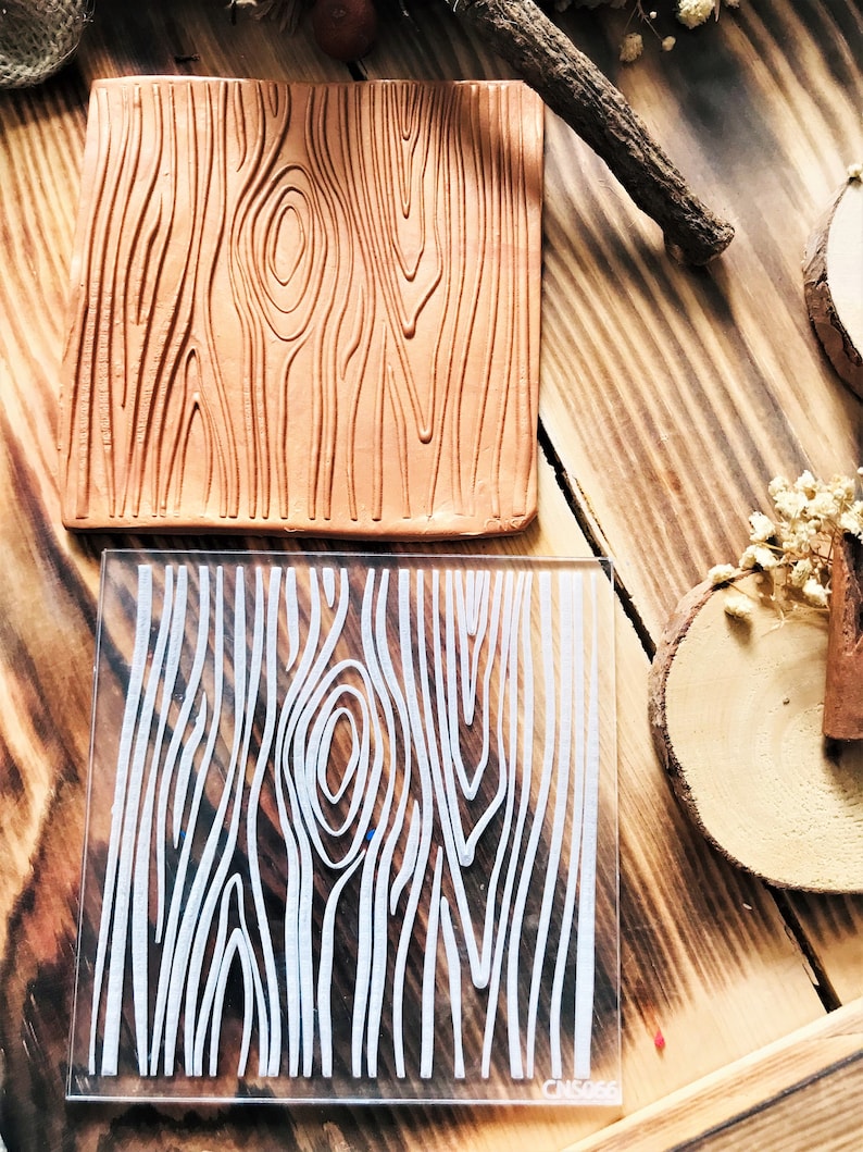 Wood Grain Texture Mat Polymer Clay Debossing Stamp Acrylic - Etsy