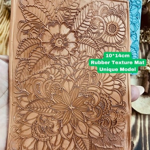 Mandala Floral Rubber Texture Mat: Polymer Clay & Jewelry Making (10x14cm)