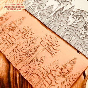 Forest Landscape Rubber Texture Mat⎥Polymer Clay Tools⎥Earring Making⎥Hand Roller⎥Clay Texture Tool⎥Jewellery Tools For Metal Clay