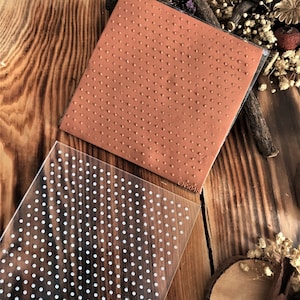 Dot Pattern Rubber or Acrylic Texture Mat – Polymer Clay Stamp, Embossing Tool, Acrylic Texture Sheet, Plaque, Tile for Fimo