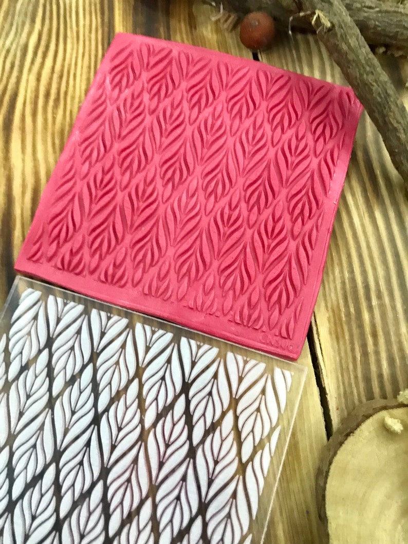 Acrylic Barok Pattern Texture Mat, Texture Sheet for Polymer Clay and