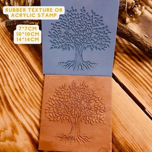Tapete de textura de goma con diseño de árbol: herramienta de arcilla polimérica