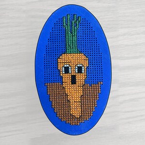 Screaming Carrot Cross-stitch pattern PDF