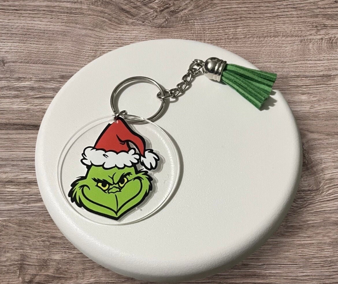 Grinch Keychain: Christmas Holiday Accessory