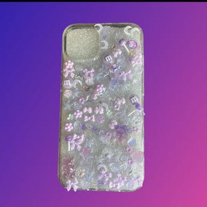 紫のジャンク電話ケース