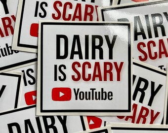 Dairy is scary vegan activism stickers
