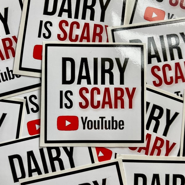 Dairy is scary vegan activism stickers