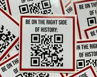 Dominion qr code vegan activism stickers