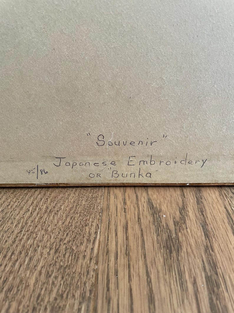 Vintage Japanese Bunka Mid1980s, Handmade Japanese Embroidery Craft