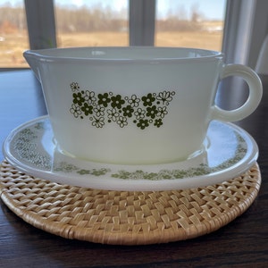 Vintage Corelle Spring Blossoms Crazy Daisy Kitchenware – Gravy Boat, Creamer, Sugar Bowl, Tea Cups & Coffee Mugs (Sold Separately)