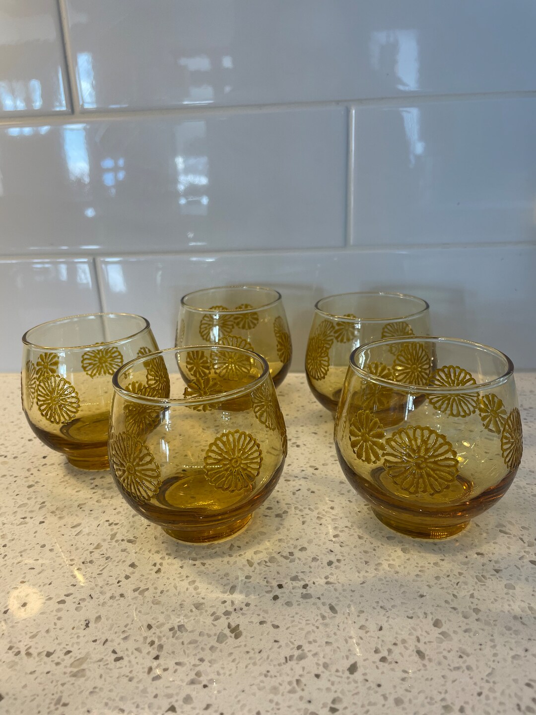 Vintage Libbey Hostess Glassware Sunburst Pattern/set of Etsy