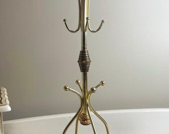 Vintage Brass Jewelry Holder – Miniature Coat Rack