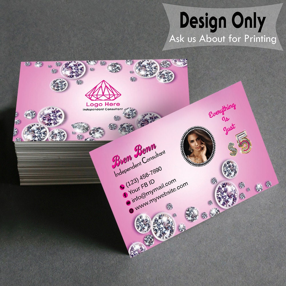 Personalized Jewelry Business Cards _ Custom Business Etsy