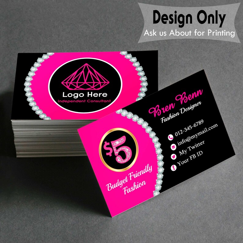 Personalized Jewelry Business Cards _ Custom Business Etsy